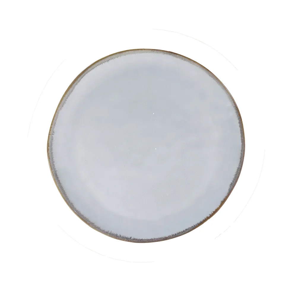 Assiette a dessert en grès nacré d20cm - Nori