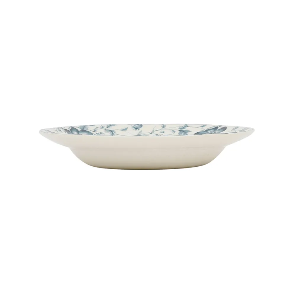 Assiette creuse en faïence bleu d23cm - Margaux