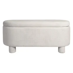Banc coffre en tissu écru - Tessia