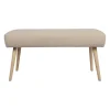Banc en lin coton et pin écru - Element
