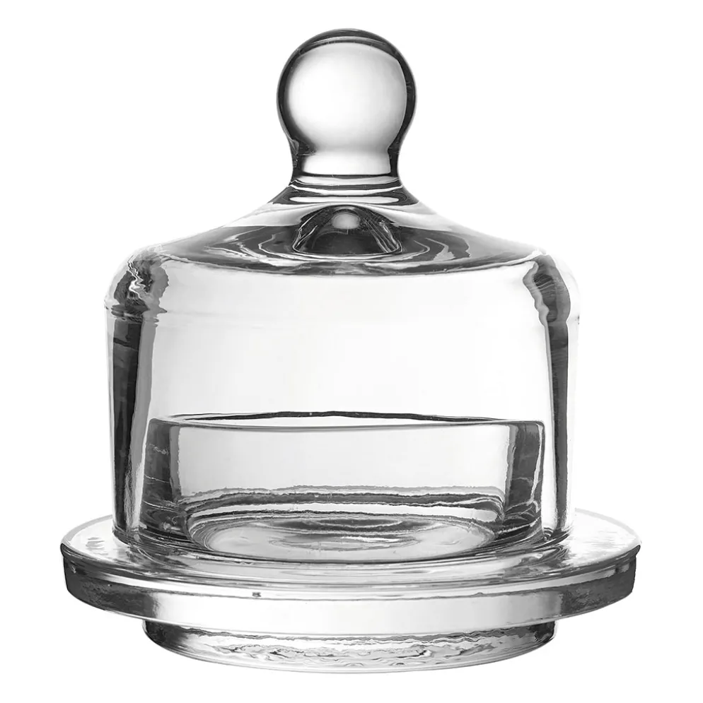 Beurrier rond en verre