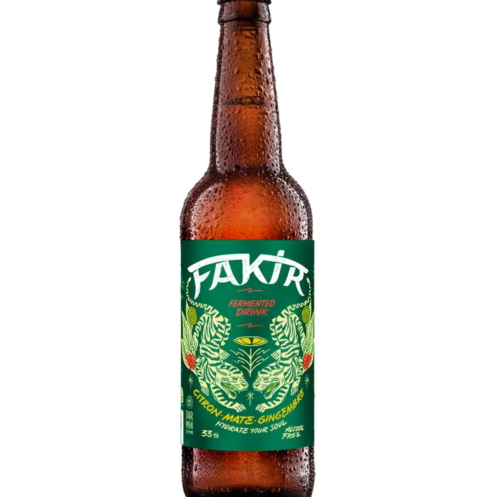 Boisson fermentée pétillante citron gingembre 33cl - Fakir bio