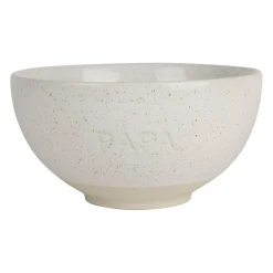 Bol papa en grès écru moucheté 70cl