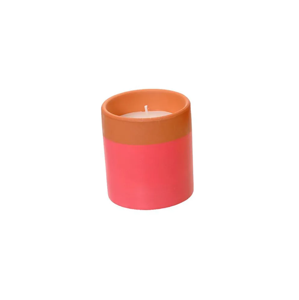 Bougie à la citronelle rose