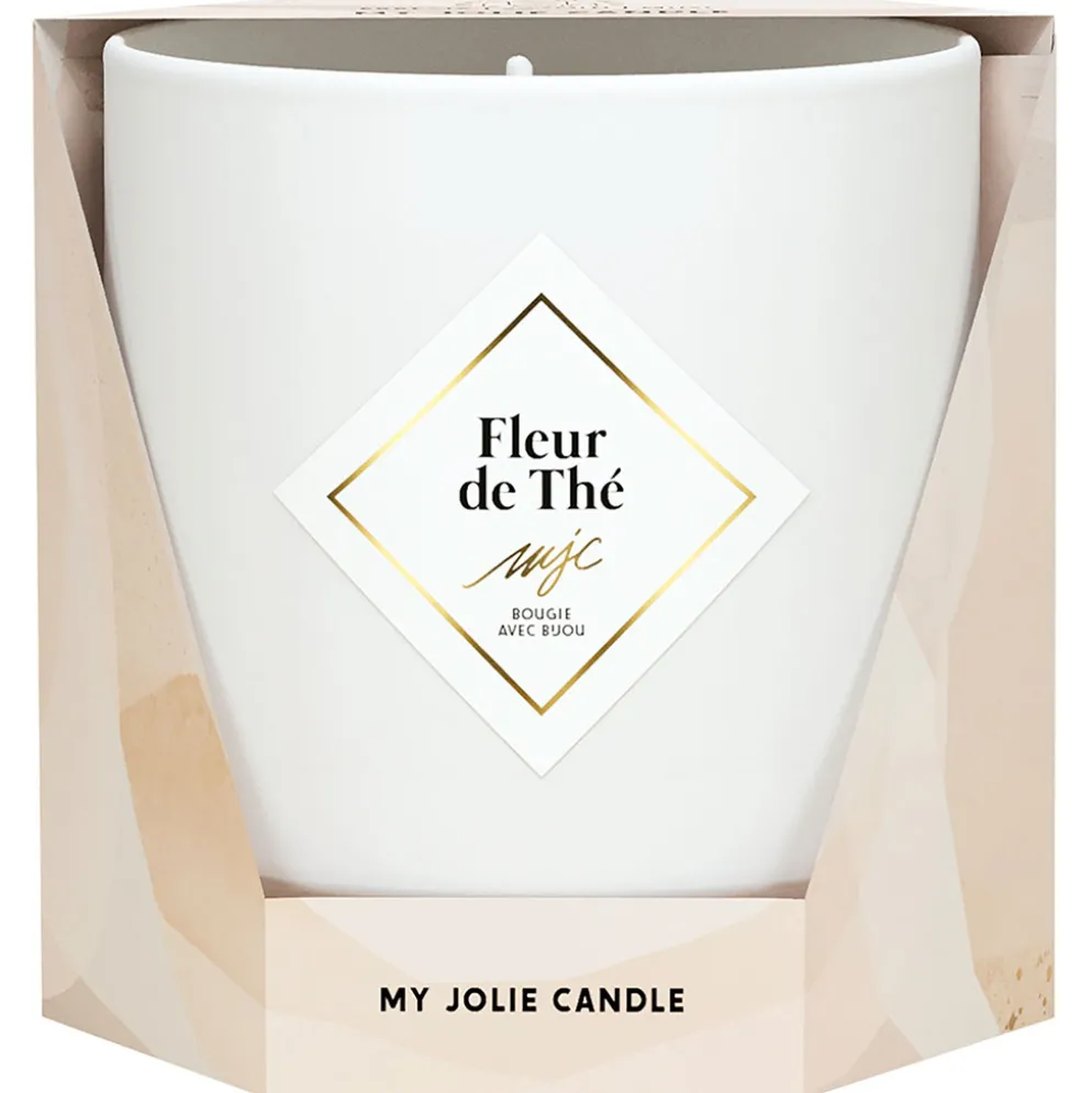 Bougie Bijou Bracelet Or bille beige Fleur de thé 45h