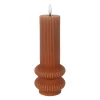 Bougie led pilier terracotta h21cm
