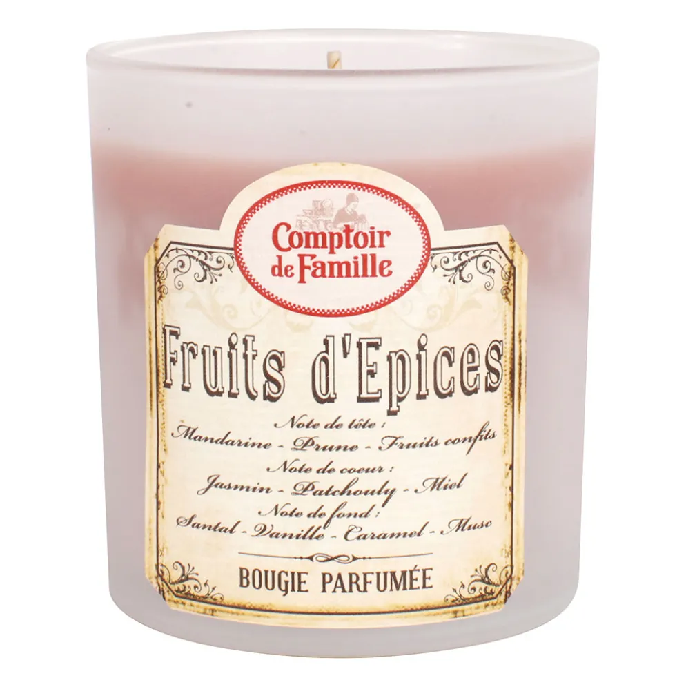 Bougie senteur fruits d'épices