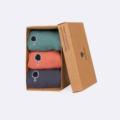 Boxer x3 bleu marine, rose et vert L