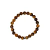 Bracelet œil de tigre perles rondes 8mm