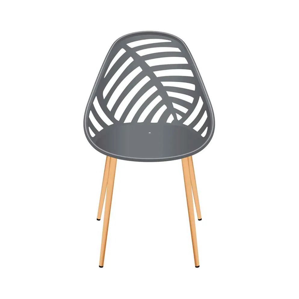 Chaise de jardin en plastique gris - Alameda