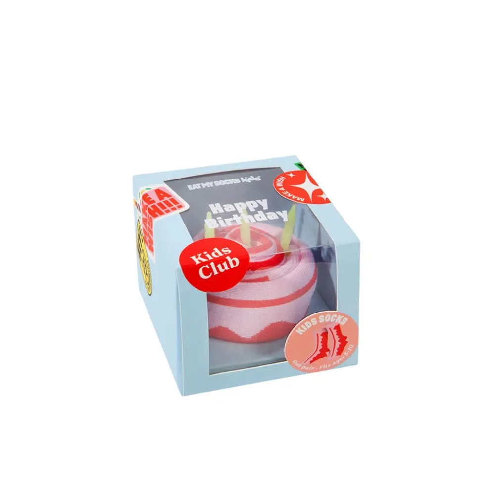 Chaussettes enfant en coton gâteau d'anniversaire
