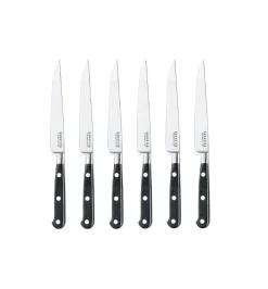 Coffret 6 couteaux à steaks lame acier lisse - Sabatier Trompette