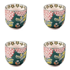 Coffret de 4 tasses multicolores - Cottage