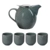 Coffret Théière 90cl + 4 gobelet gris - Mao
