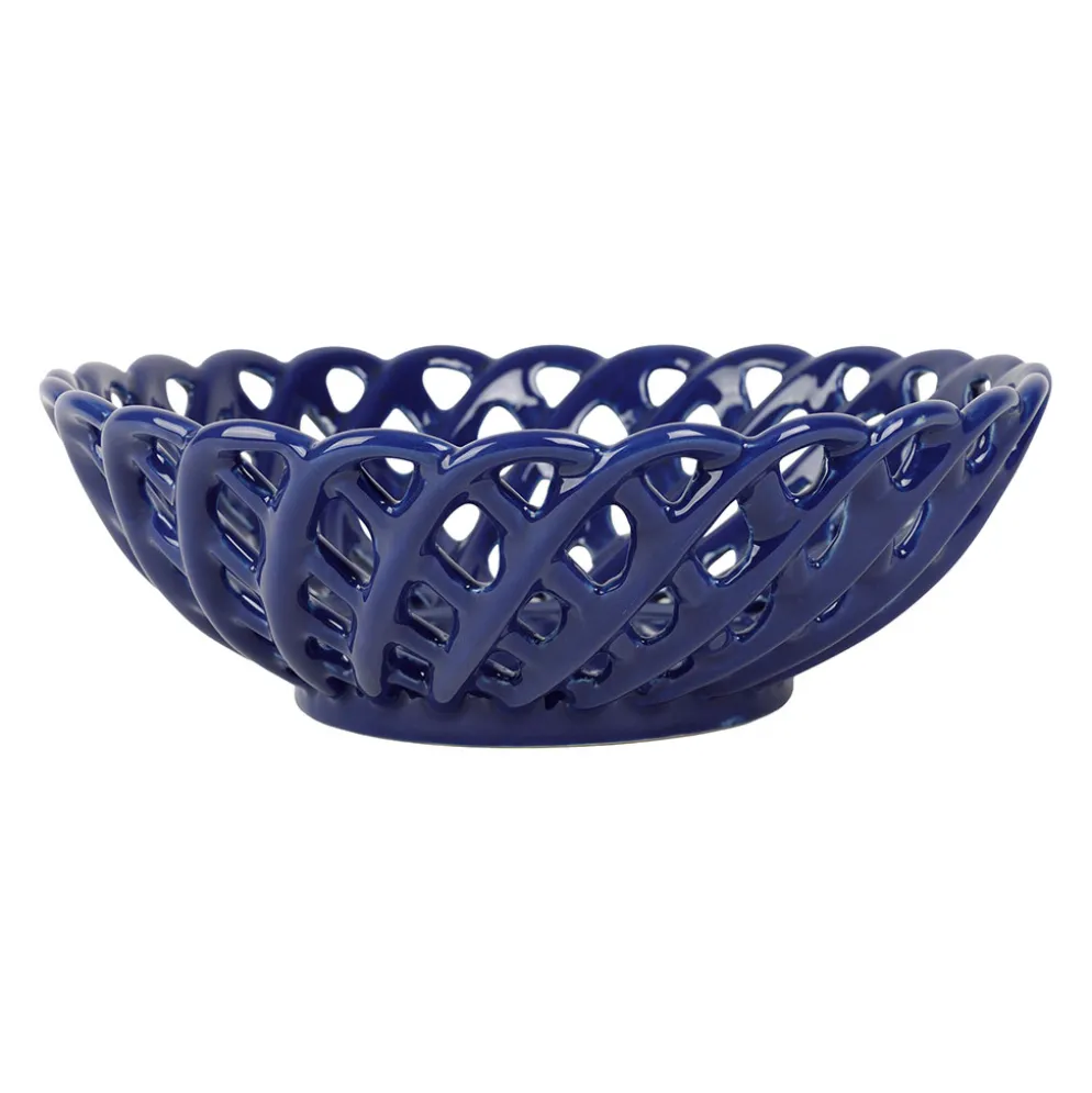 Coupe en grès indigo d25cm - Colorea