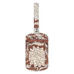 Etiquette bagage en coton rouge - Flaura
