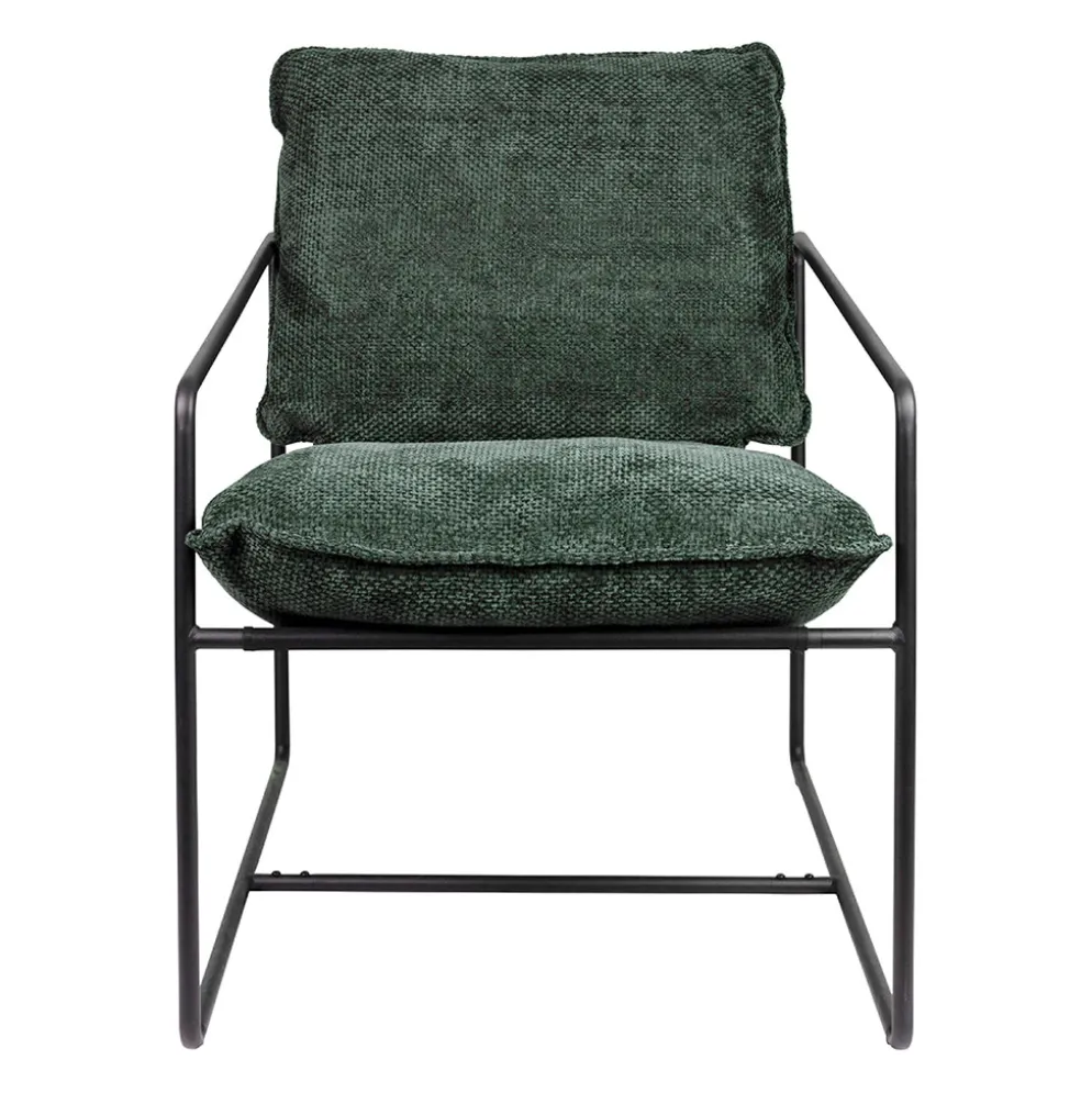 Fauteuil en tissu et fer émeraude - Elément