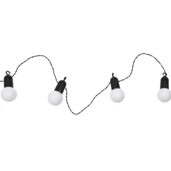 Guirlande solaire 20 leds câble noir 1.25m
