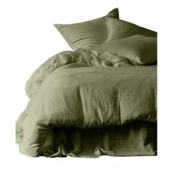 Housse de couette en coton kaki 240x220cm - Mykonos