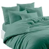 Housse de couette en lin et coton céladon 260x240cm - Limy