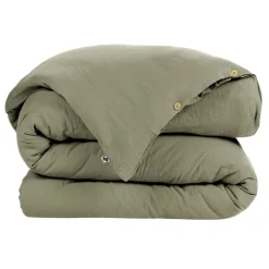 Housse de couette romarin en gaze de coton 240x220cm - Gaia