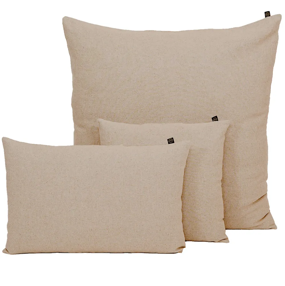 Housse de coussin en lin et coton naturel 80x80cm - Figari