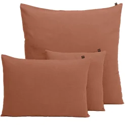 Housse de coussin en lin et coton mocaccino 80x80cm - Figari
