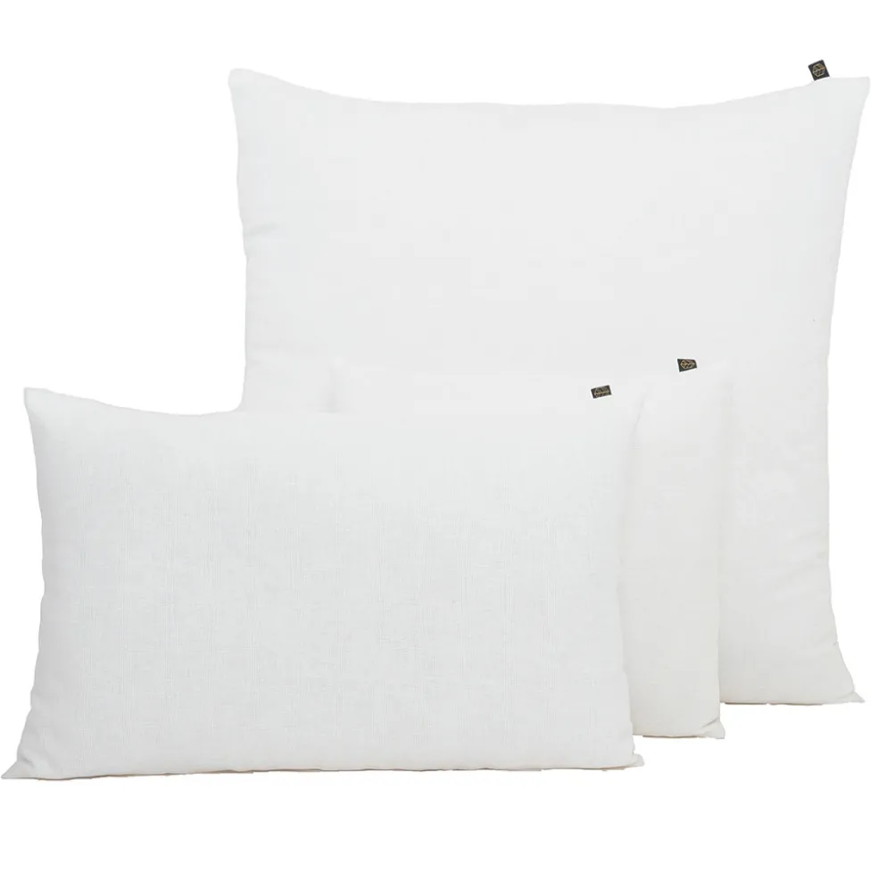 Housse de coussin en lin et coton blanc 80x80cm - Figari