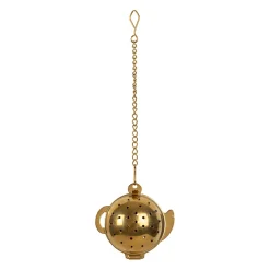 Infuseur chaine en inox doré - boule