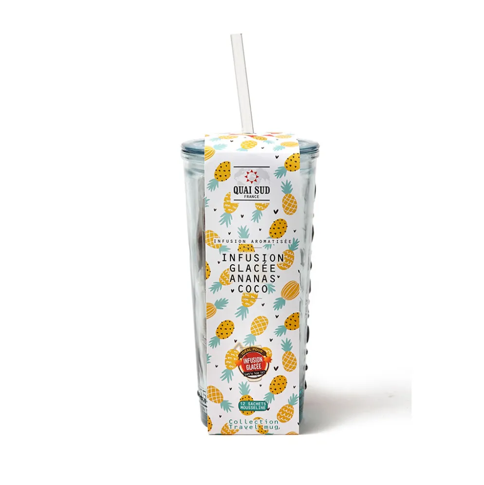 Infusion glacée ananas-coco mug 12 infusettes 24 g