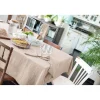 Nappe rectangle en gaze de coton unie pampa 150x250cm - Gaia