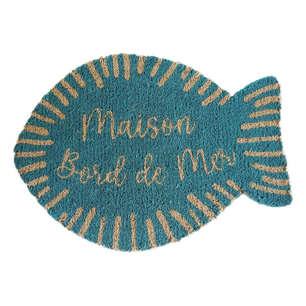 Paillasson bord de mer bleu