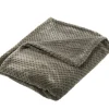Plaid damier new kaki 130x170cm