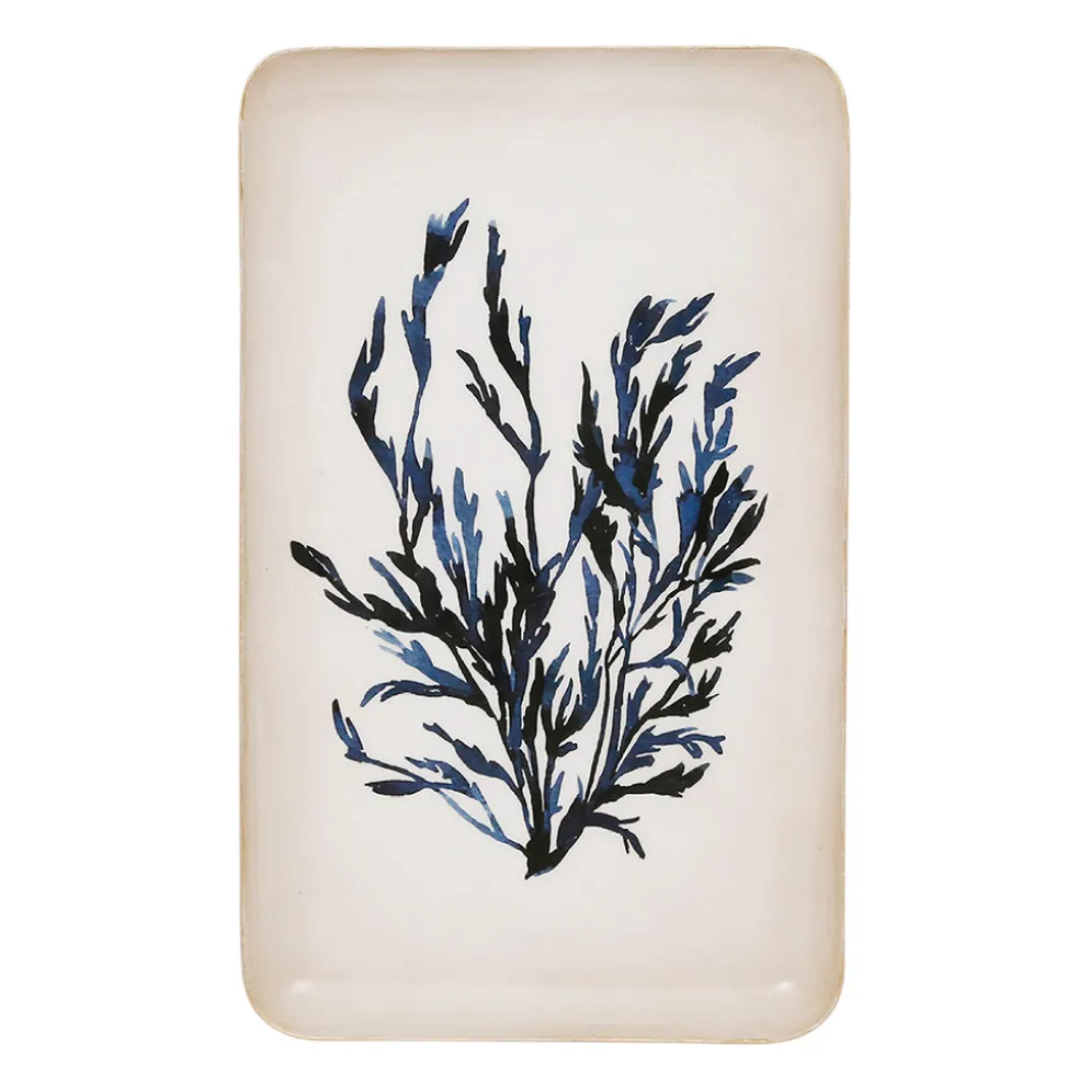 Plateau en fer bleu marine 15x25.5cm - Estran