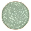 Plateau rond en fer sauge d36cm - Baroque