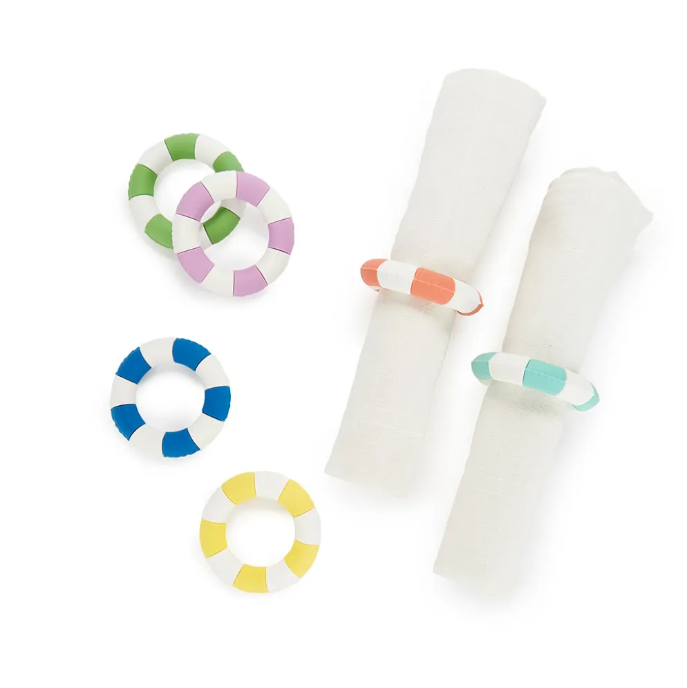 Rond de serviette bouée (x6) multicolore
