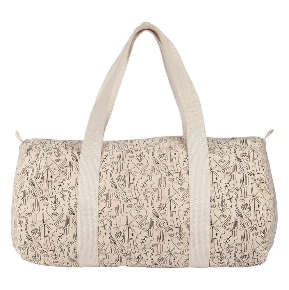 Sac weekend ecru et noir - Tulum