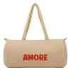 Sac weekend en bouclettes ecru - Funny
