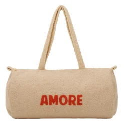Sac weekend en bouclettes ecru - Funny
