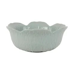Saladier chou en grès vert d'eau d22cm
