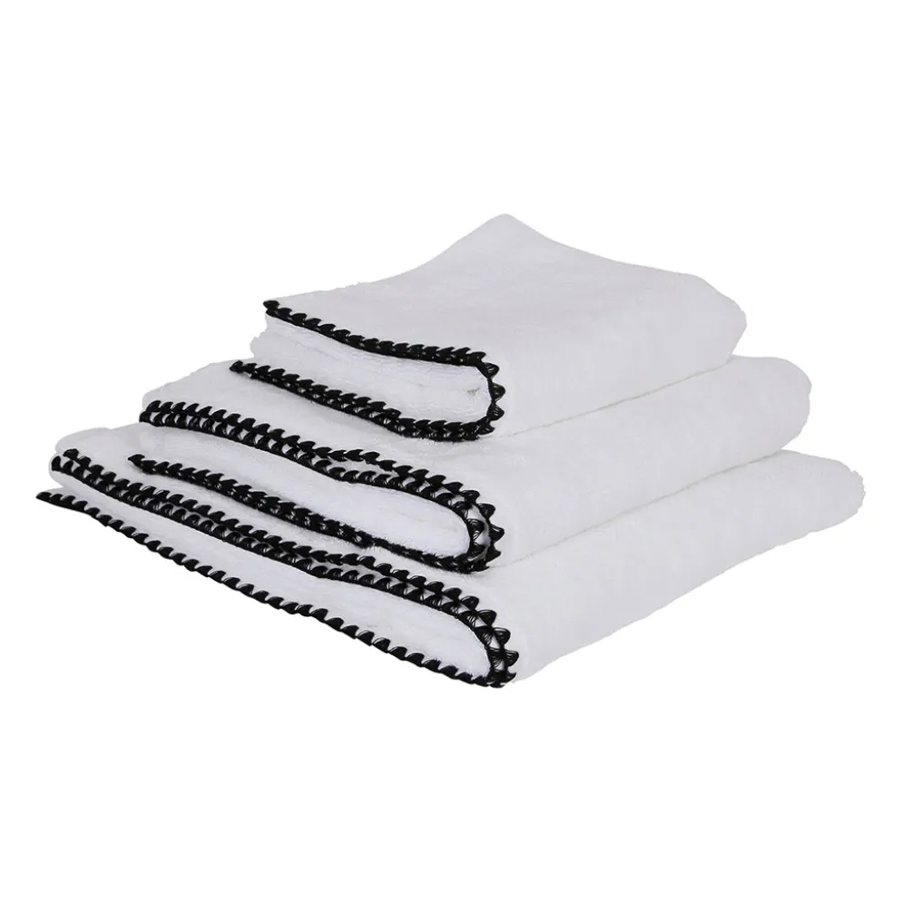 Serviette de toilette issey blanc 50x100cm en coton