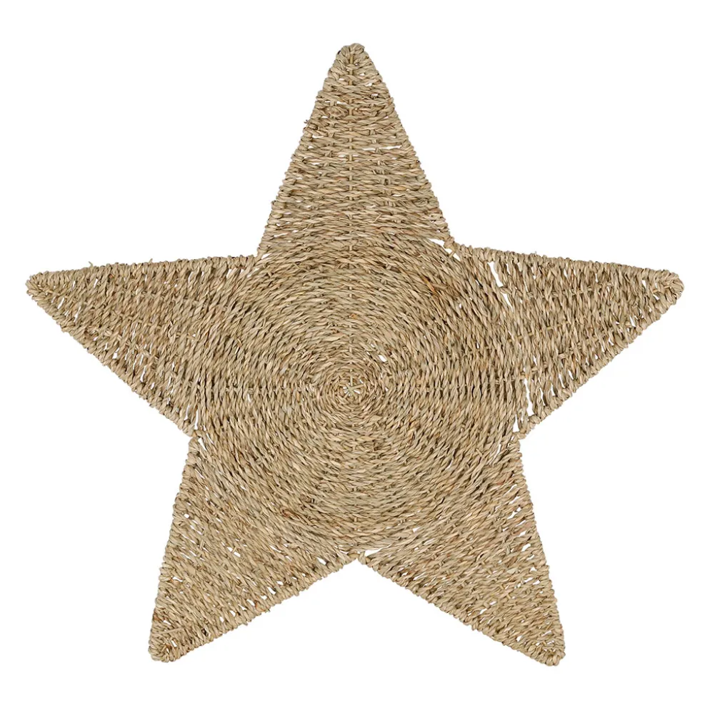Set de table étoile en jonc de mer naturel 44.5x44.5cm - Borneo