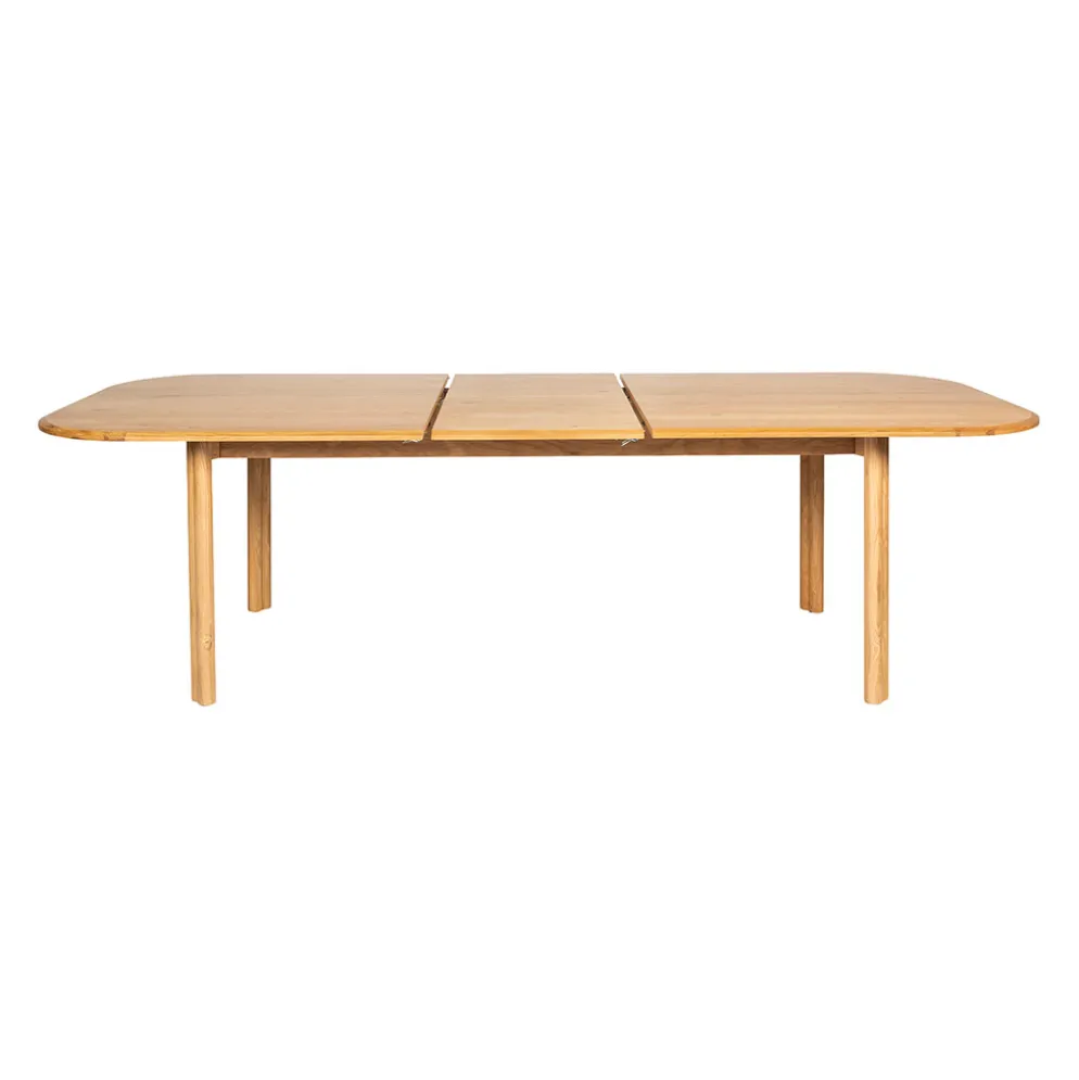 Table à manger extensible en chêne naturel 200(+50)x100cm - Sirocco