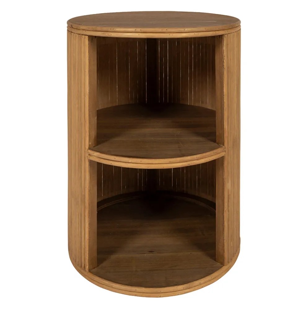 Table de chevet avec 2 niveaux en bambou naturel - Saori