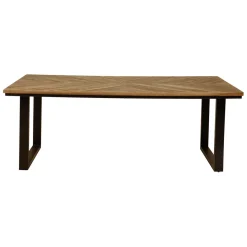 Table de salle à manger rectangulaire en Teck Noir - Wally