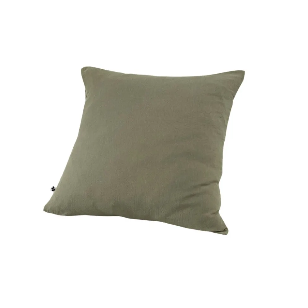 Taie d'oreiller romarin en gaze de coton 60x60cm - Gaia
