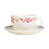 Tasse à thé faustine bordeaux en faïence