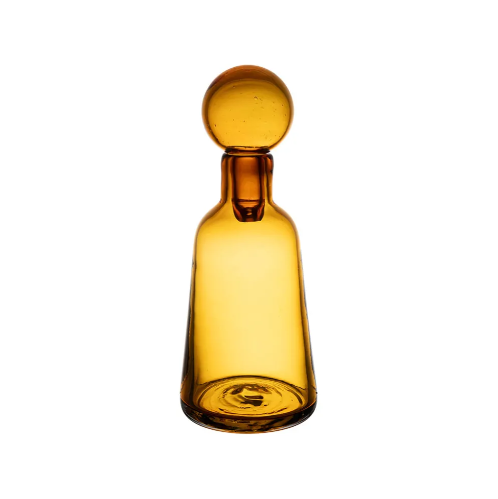 Vase en verre ambre d12xh32cm - Pop'S