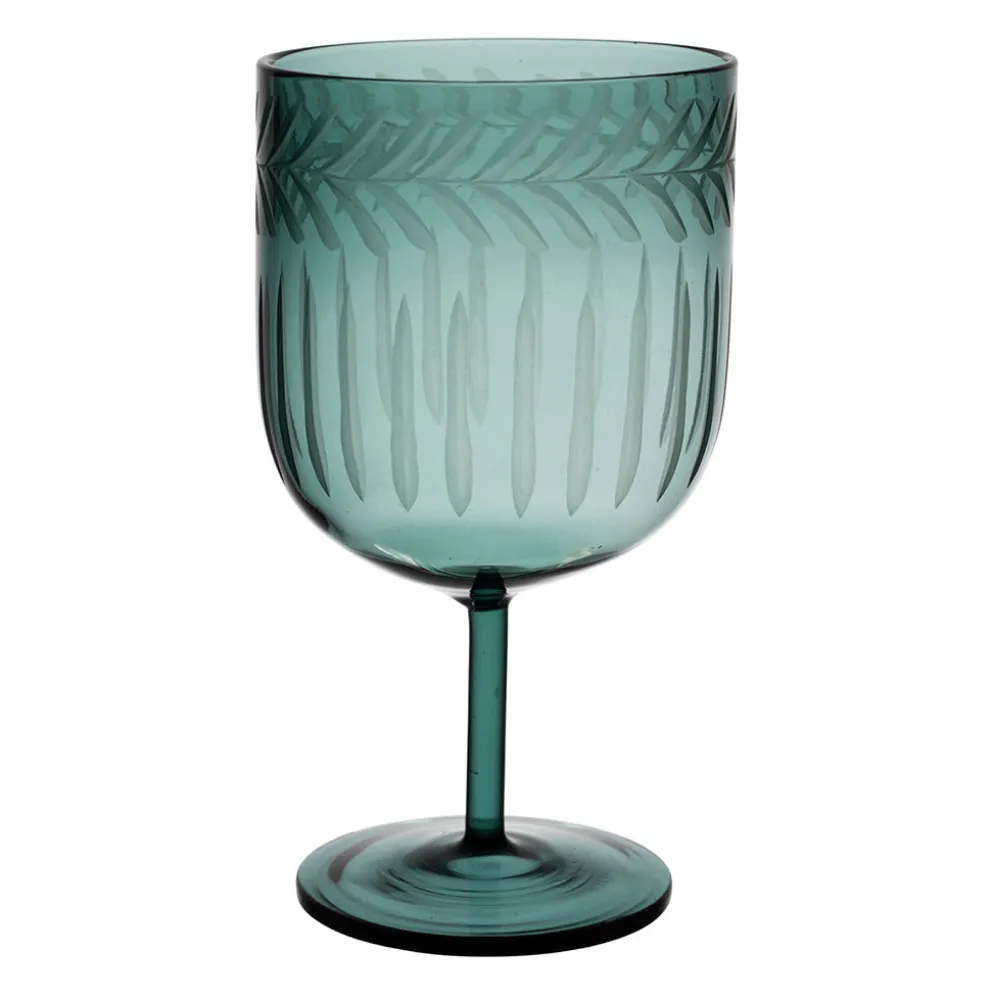 Verre à pied en verre borosilicate émeraude 25cl - Azelie